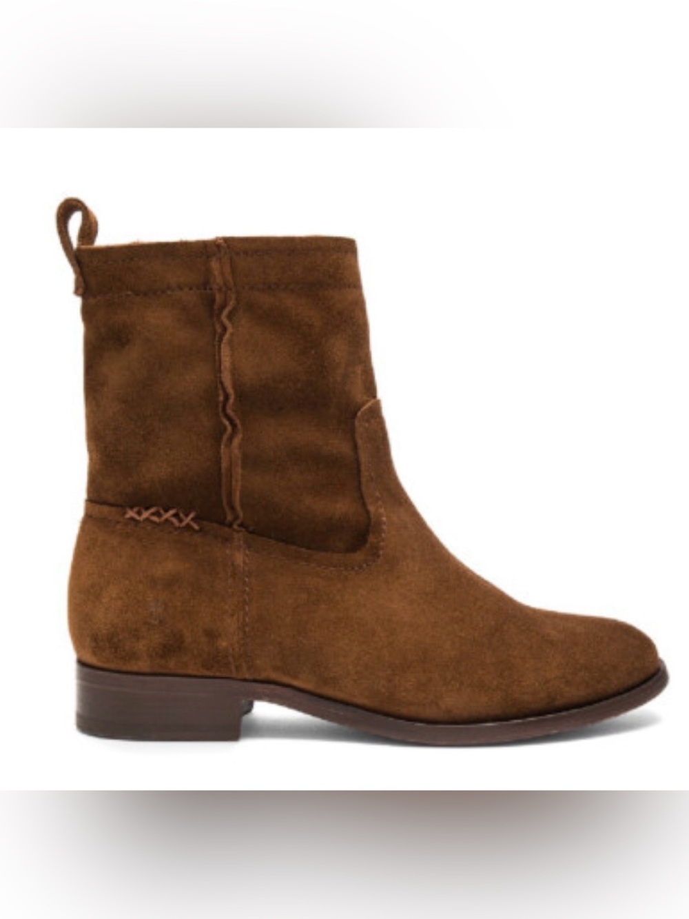 Frye Cara Short Ankle Slouch Brown Cognac Boots size 9
